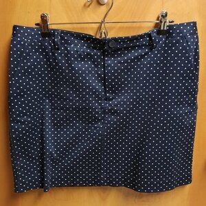 Skirt, Chaps Deep Navy Polka Dot Skirt